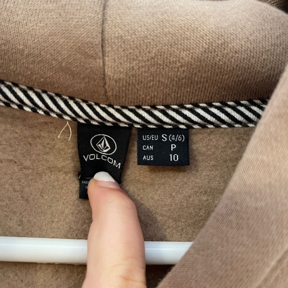 NWT Volcom Truly Stoked BF Pullover Women's Stone Brown Sweatshirt S - Picture 2 of 8